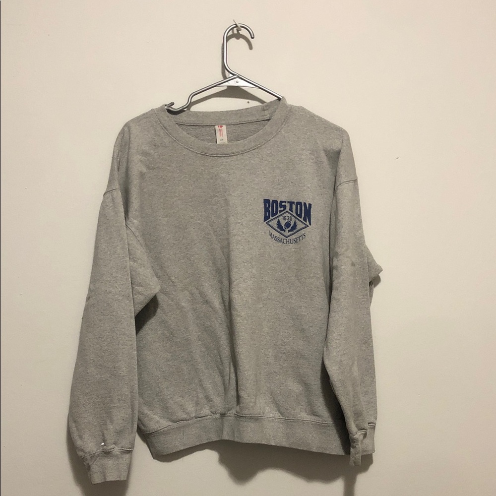 Boston Graphic Crewneck Sweatshirt - Gray
